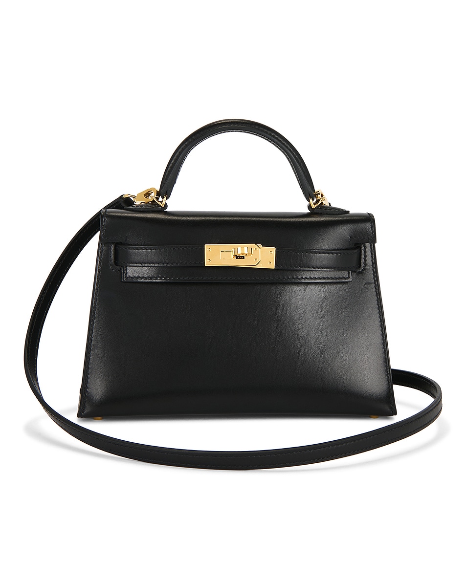 Image 1 of FWRD Renew Hermes Box Kelly 20 Sellier Handbag in Noir