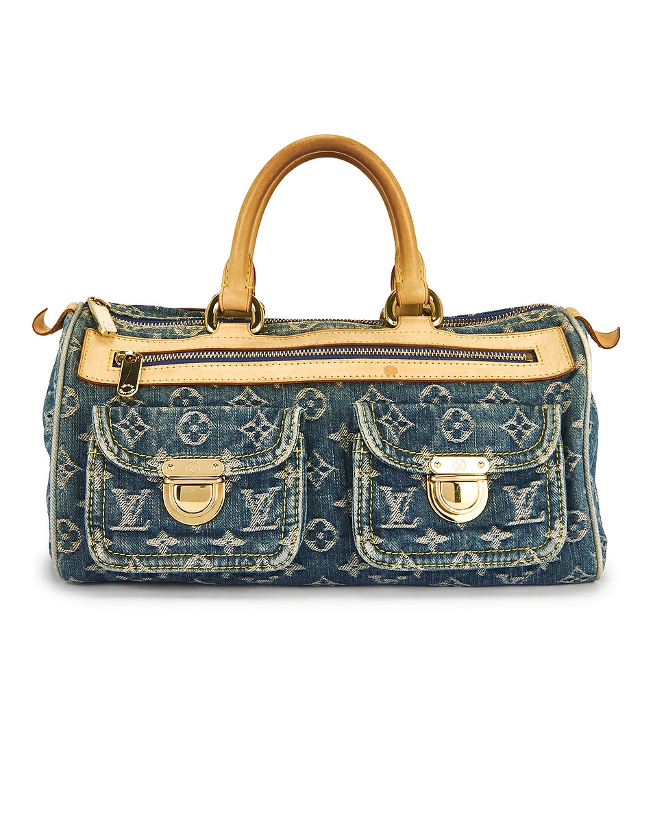 Image 1 of FWRD Renew Louis Vuitton Monogram Denim Neo Speedy Handbag in Blue