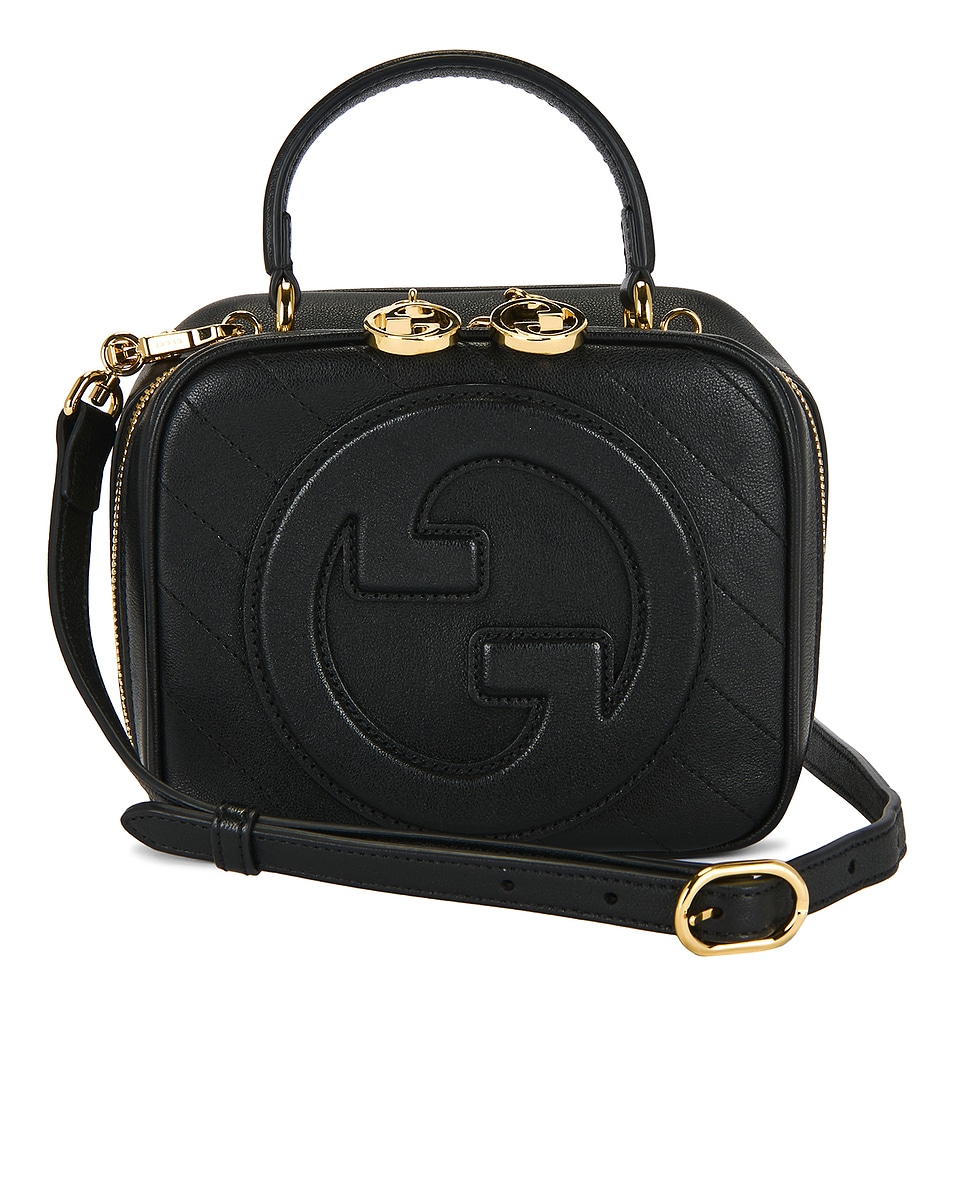 Image 1 of FWRD Renew Gucci Sakai Be Green Blondie Handbag in Black