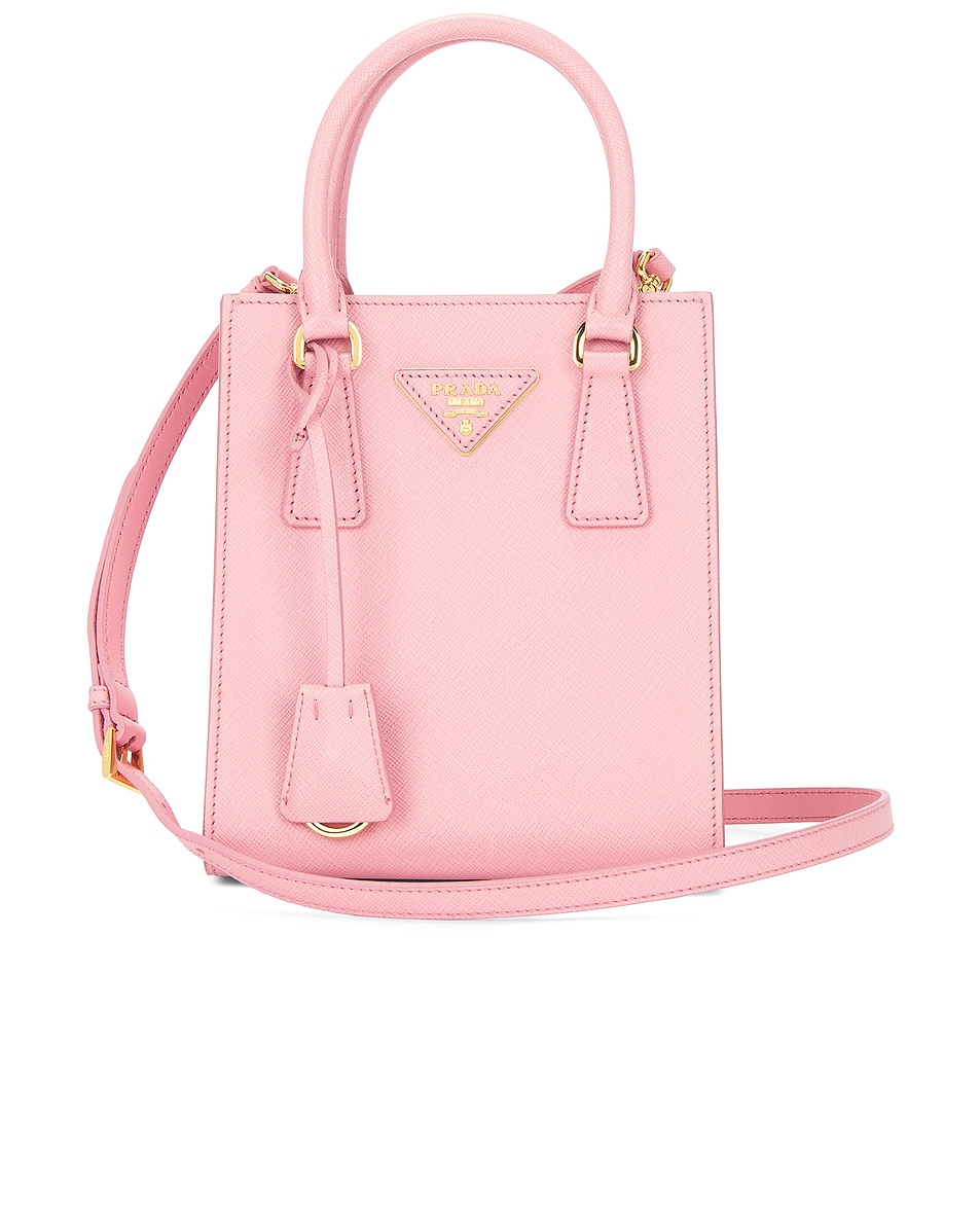 Image 1 of FWRD Renew Prada Saffiano Lux Handbag in Pink