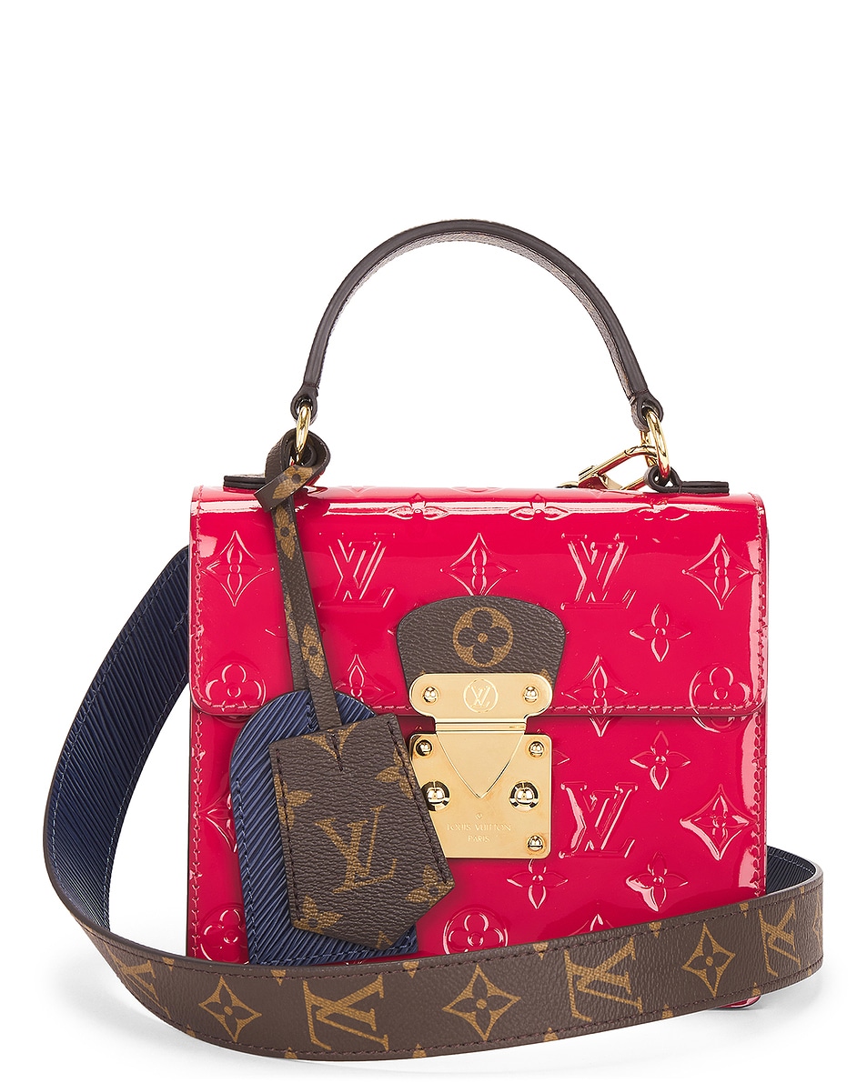 Image 1 of FWRD Renew Louis Vuitton Monogram Vernis Spring Street Handbag in Scarlet Red