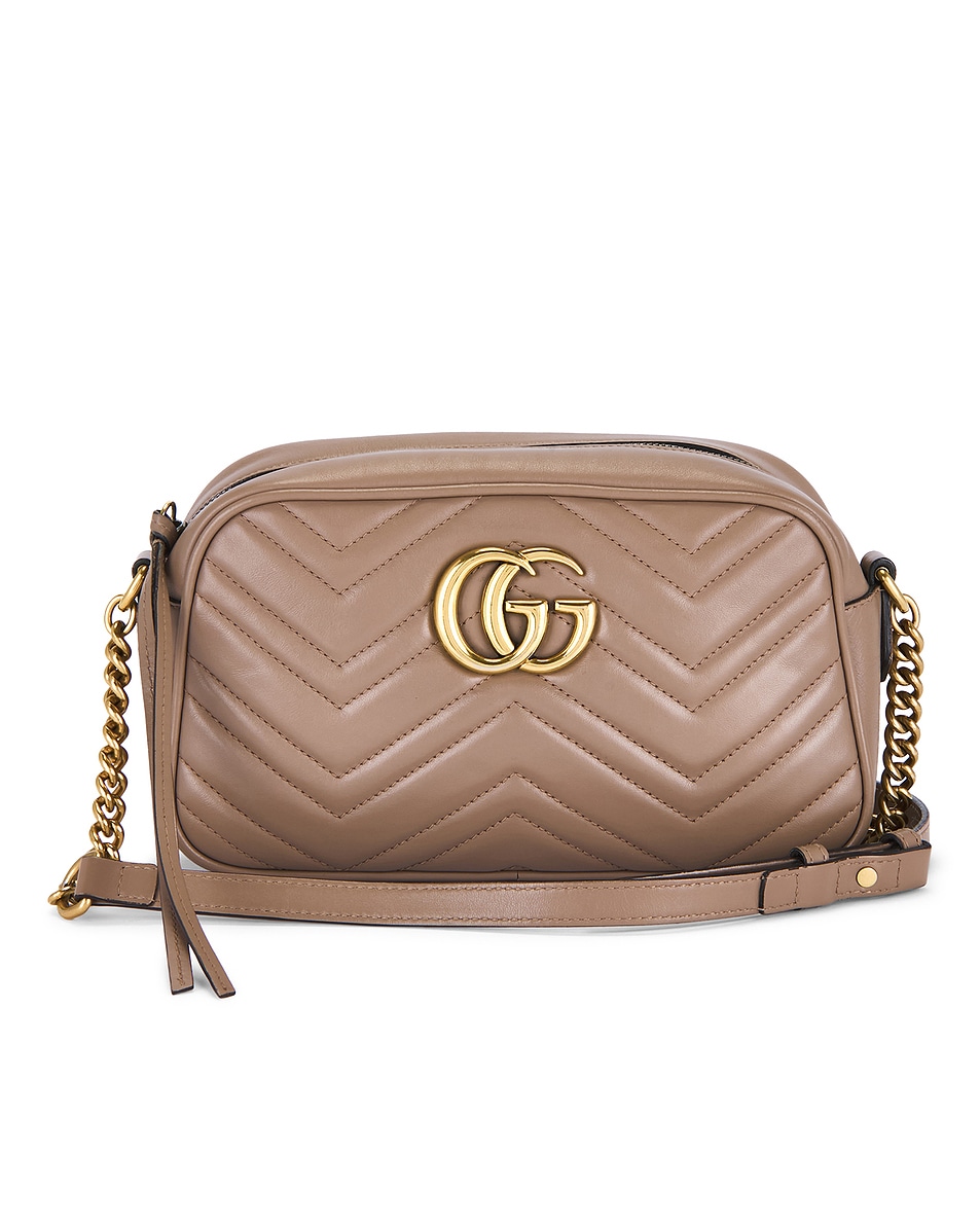 Image 1 of FWRD Renew Gucci GG Marmont Shoulder Bag in Dusty Rose