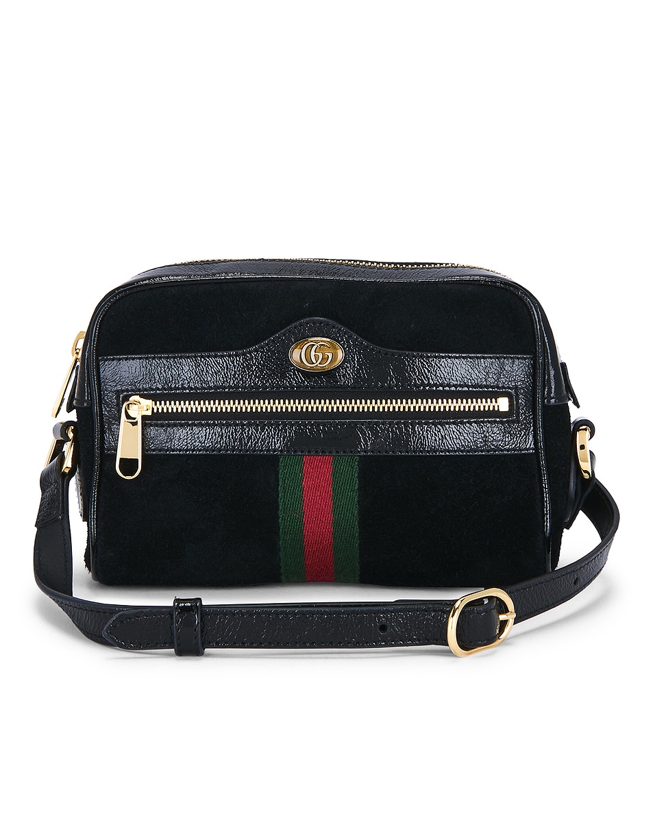 Image 1 of FWRD Renew Gucci Mini Ophidia Crossbody Bag in Black