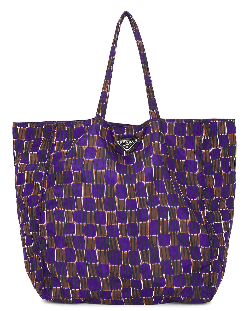 Image 1 of FWRD Renew Prada Vela Nylon Tote Bag in Black