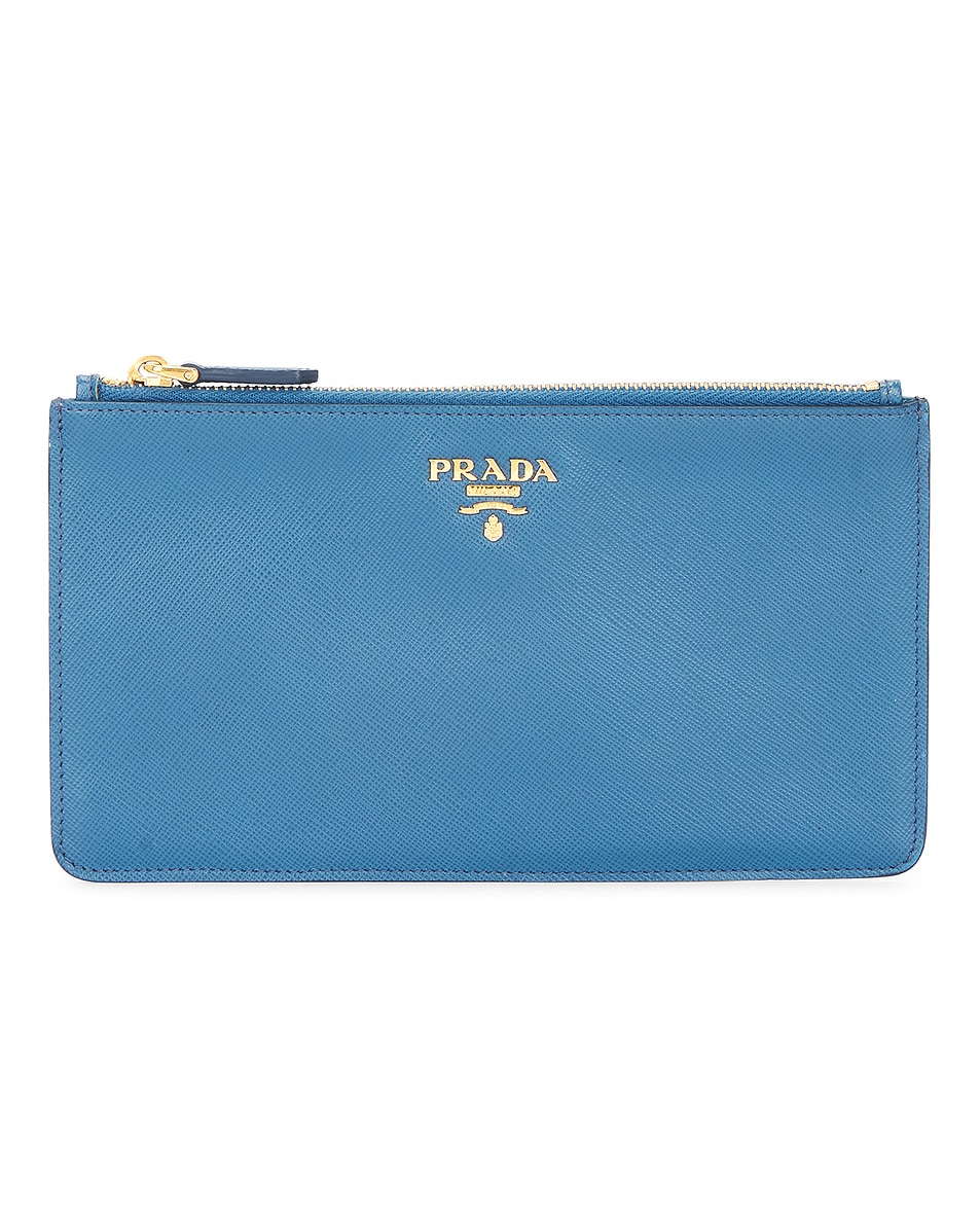 Image 1 of FWRD Renew Prada Saffiano Pouch in Blue