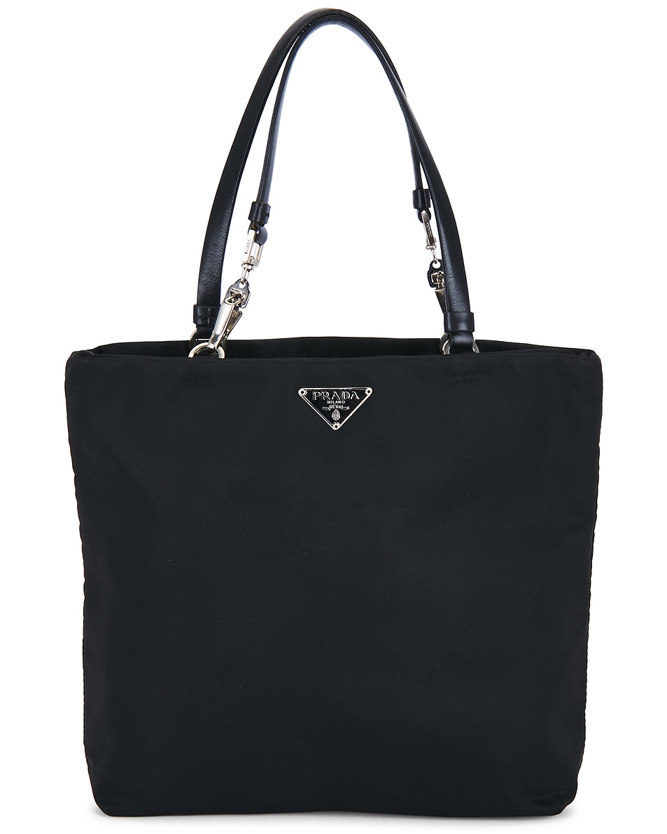 Image 1 of FWRD Renew Prada Vintage Tessuto Tote Bag in Black
