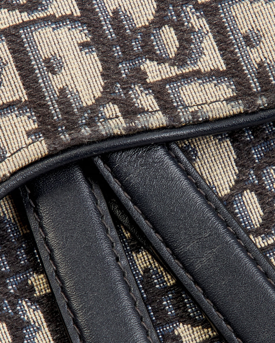 Image 4 of FWRD Renew Dior Oblique Trotter Saddle Bag in Blue