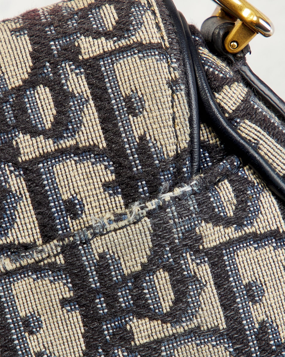 Image 7 of FWRD Renew Dior Oblique Trotter Saddle Bag in Blue