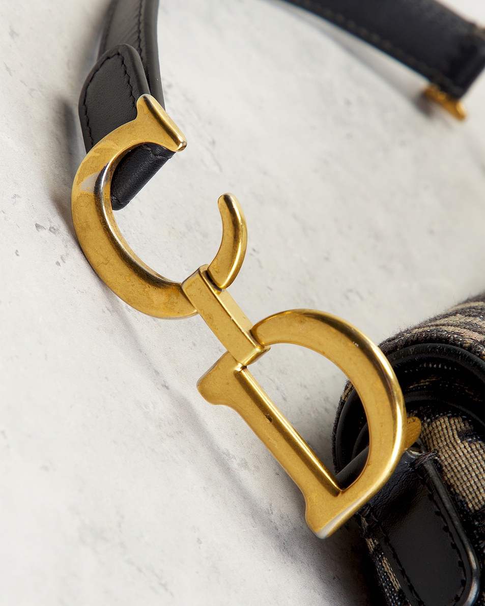 Image 8 of FWRD Renew Dior Oblique Trotter Saddle Bag in Blue