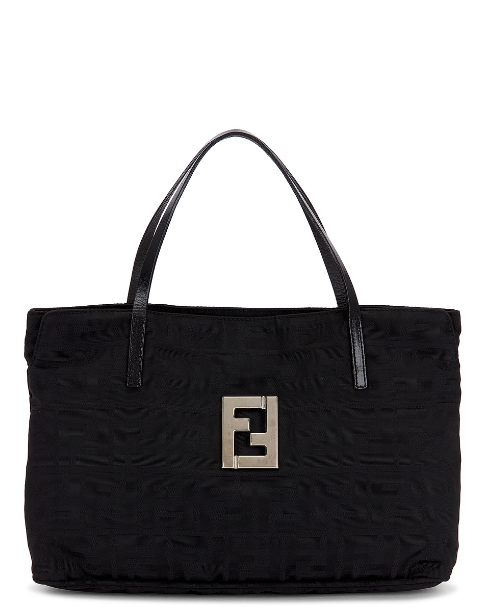 Image 1 of FWRD Renew Fendi Zucca Tote Bag in Black