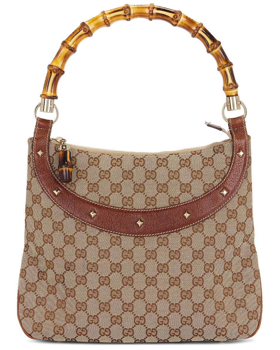 Image 1 of FWRD Renew Gucci Bamboo Anita Hobo Bag in Beige