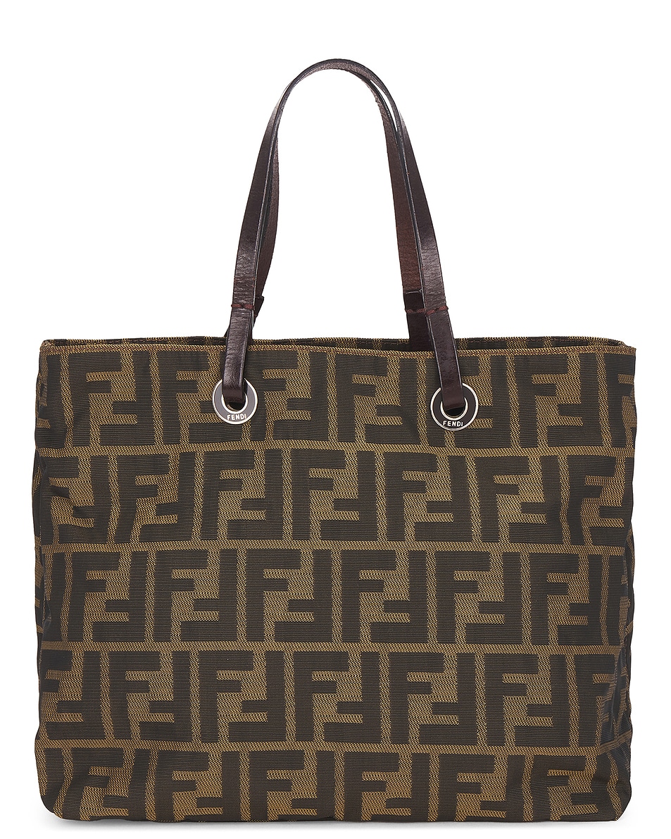 Image 1 of FWRD Renew Fendi Zucca Tote Bag in Brown