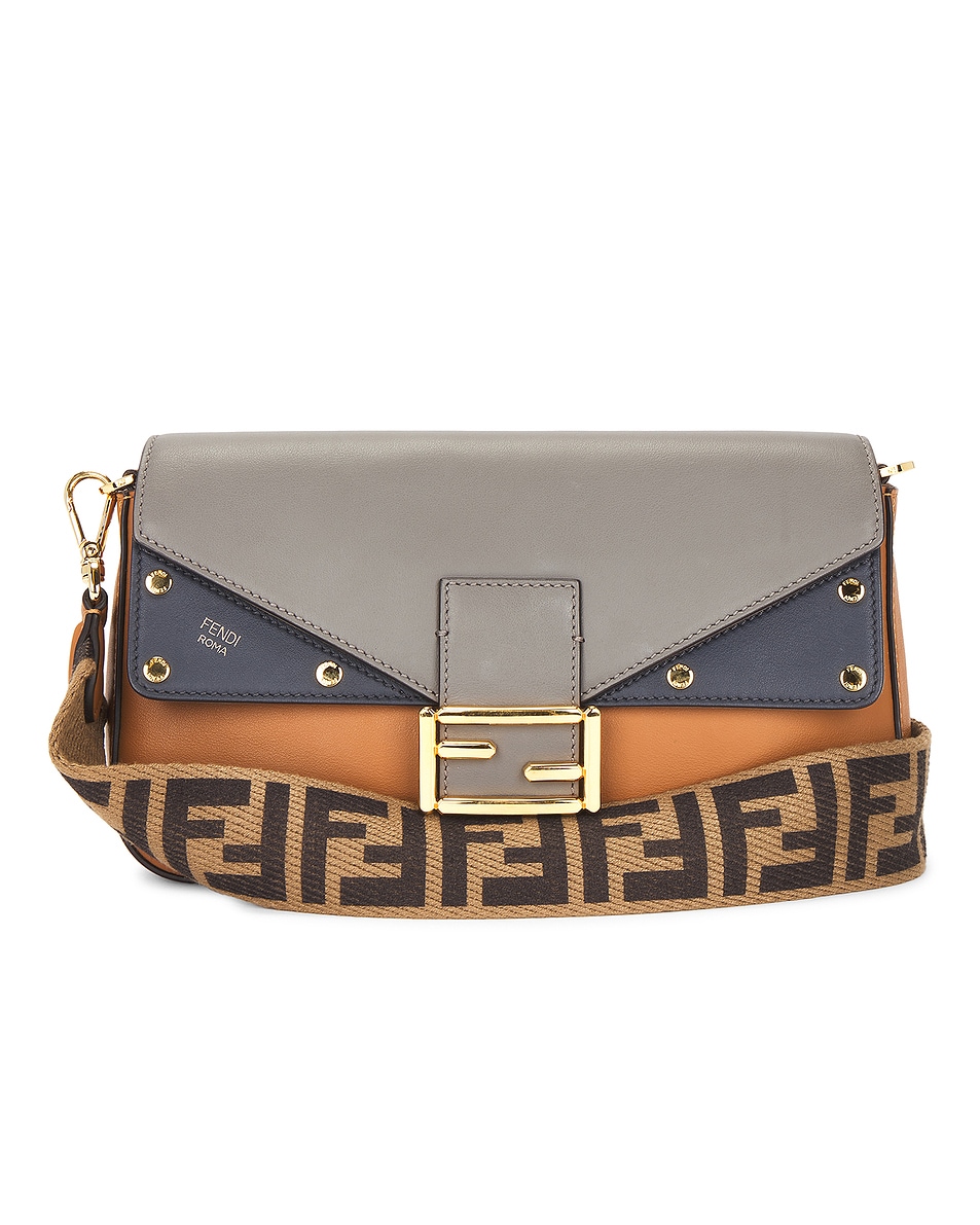 Image 1 of FWRD Renew Fendi Vitello Grace Re-Edition Baguette Shoulder Bag in Multi
