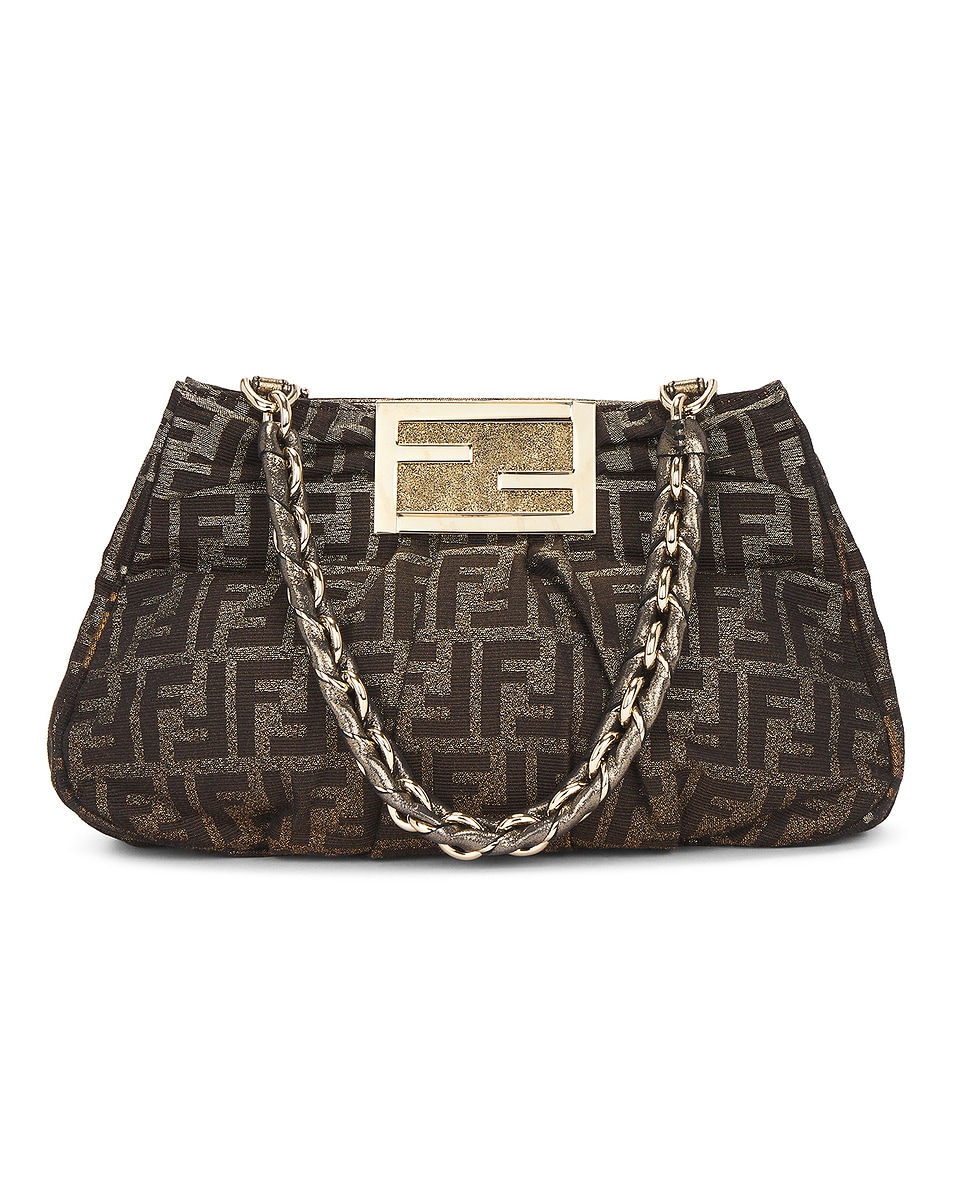 Image 1 of FWRD Renew Fendi Zucca Mia Tote Bag in Brown