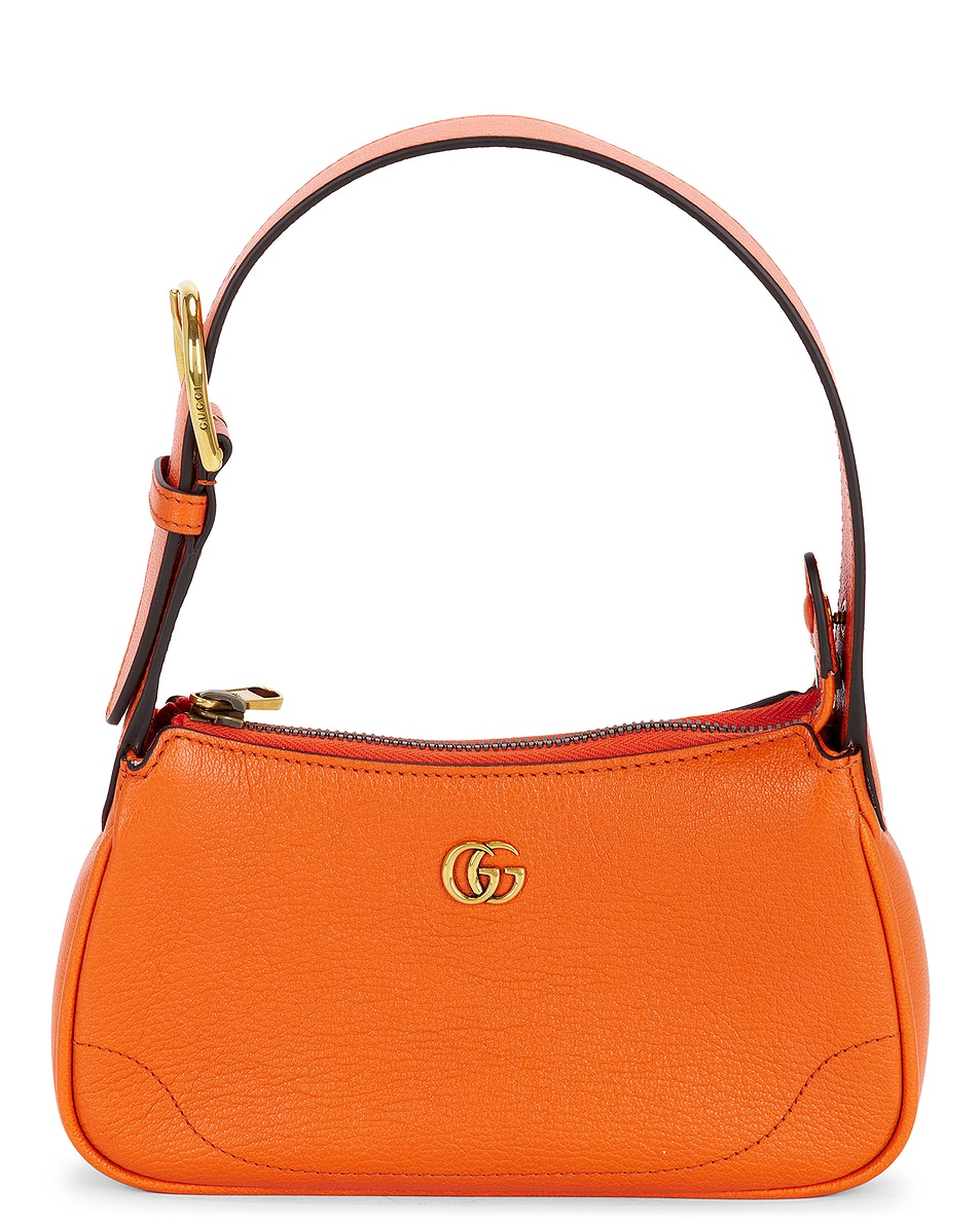 Image 1 of FWRD Renew Gucci Aphrodite Mini Shoulder Bag in Orange