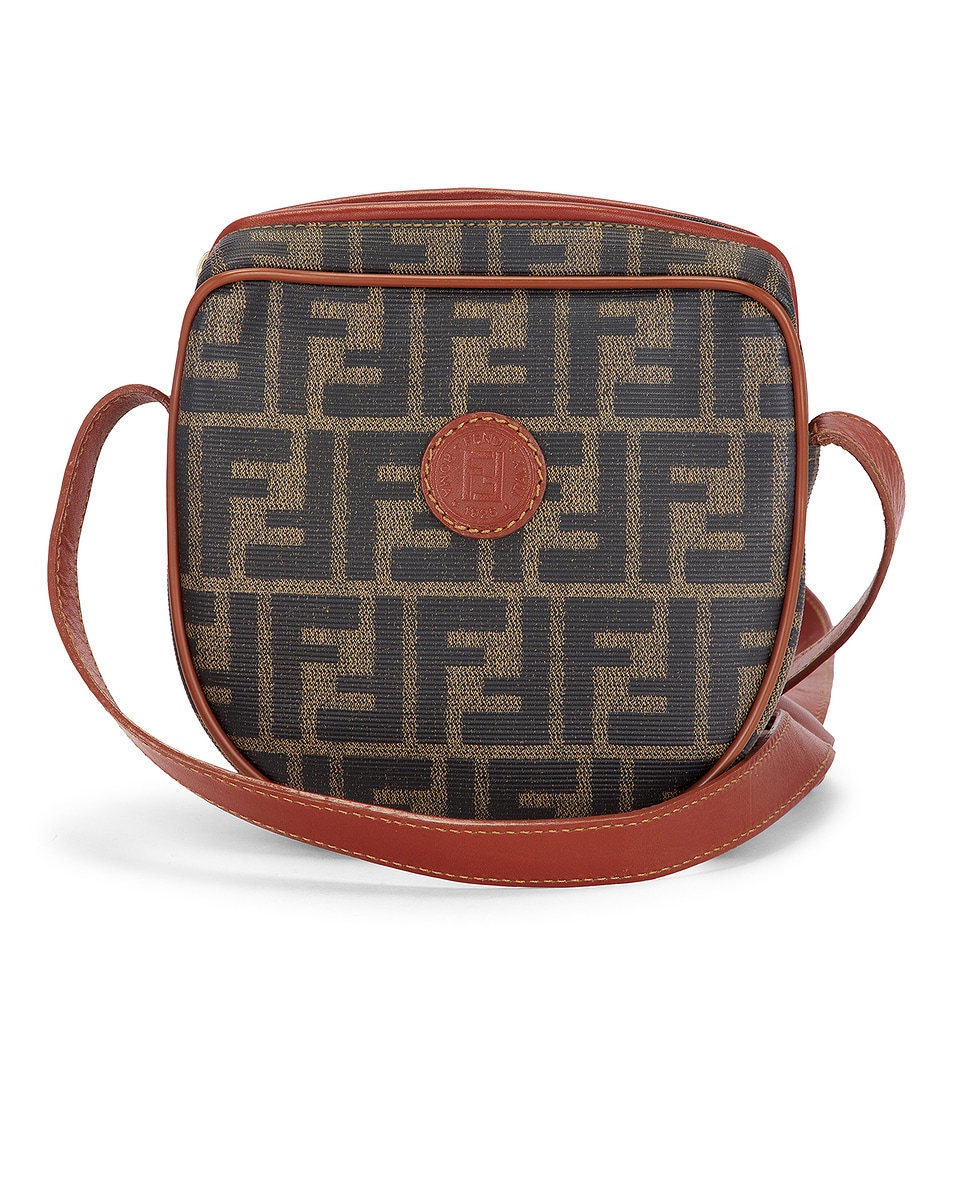 Image 1 of FWRD Renew Fendi Zucca Shoulder Bag in Brown