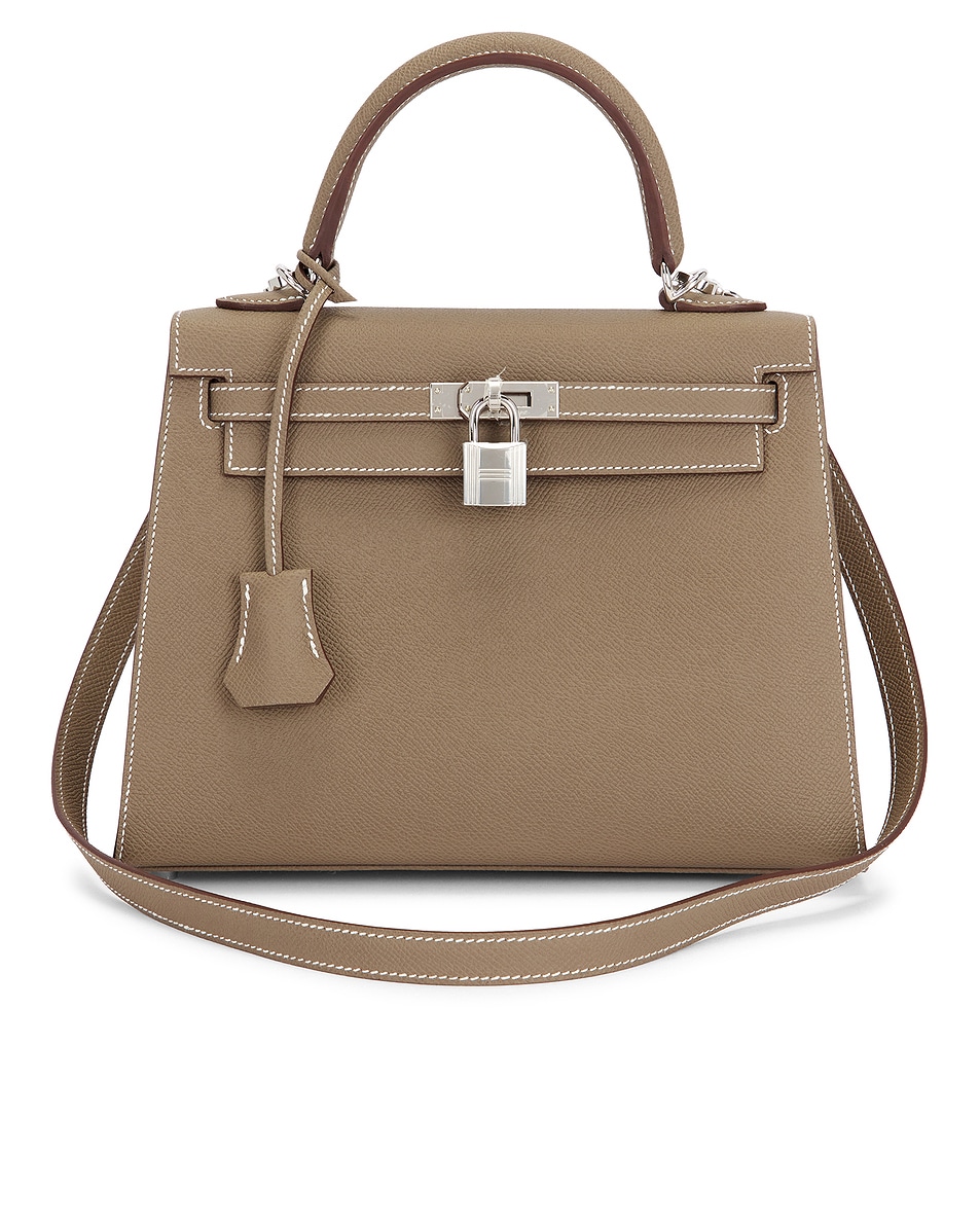 Image 1 of FWRD Renew Hermes Epsom Kelly 25 Handbag in Etoupe