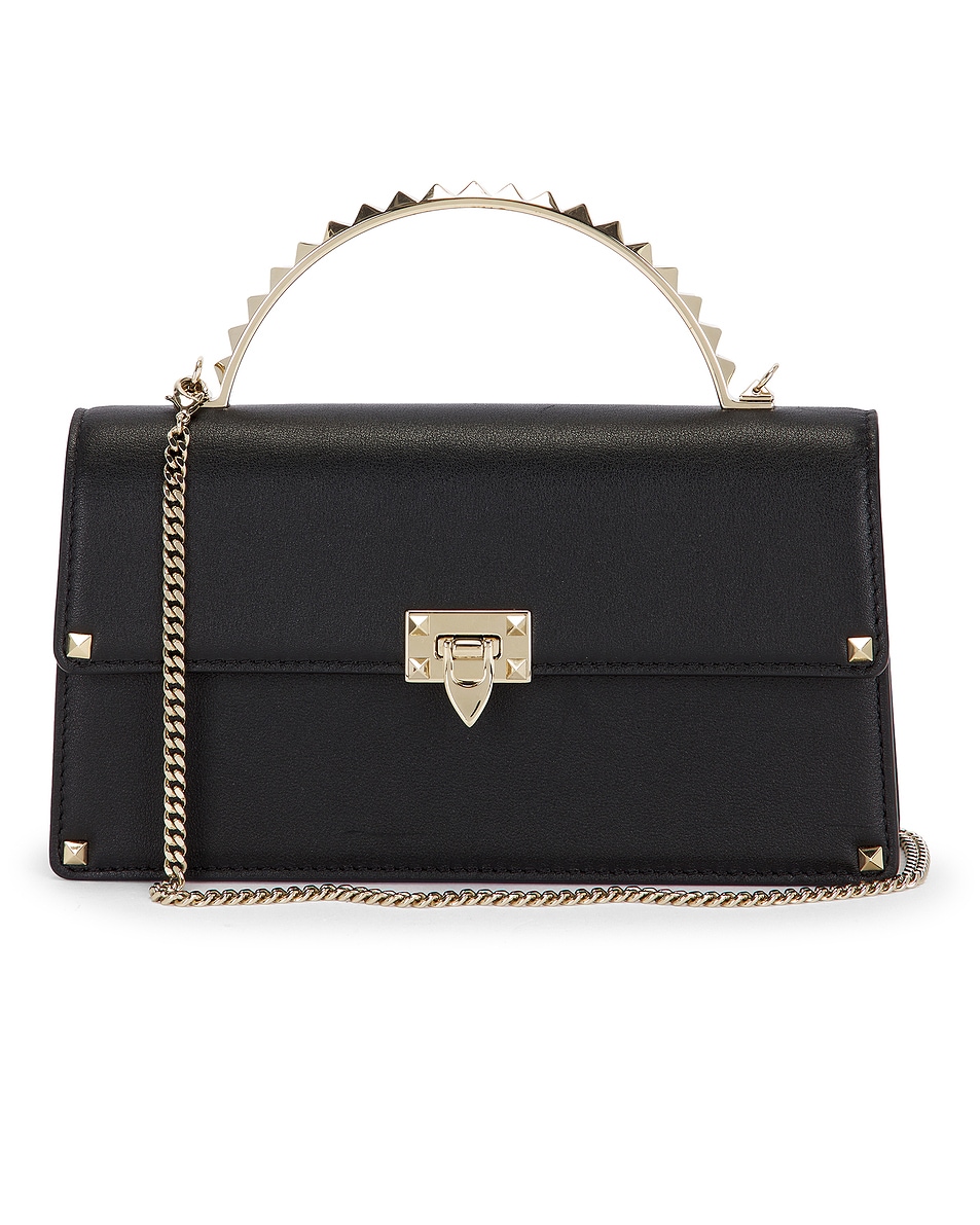 Image 1 of FWRD Renew Valentino Garavani Rockstud Mini Bag in Nero