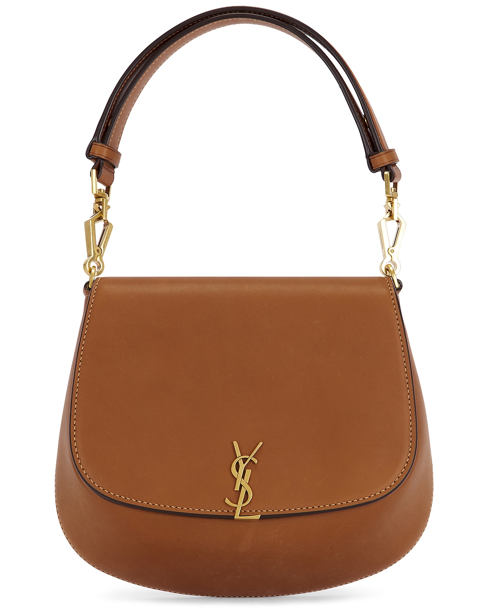 Image 1 of FWRD Renew Saint Laurent Mini Top Handle Bag in Brick