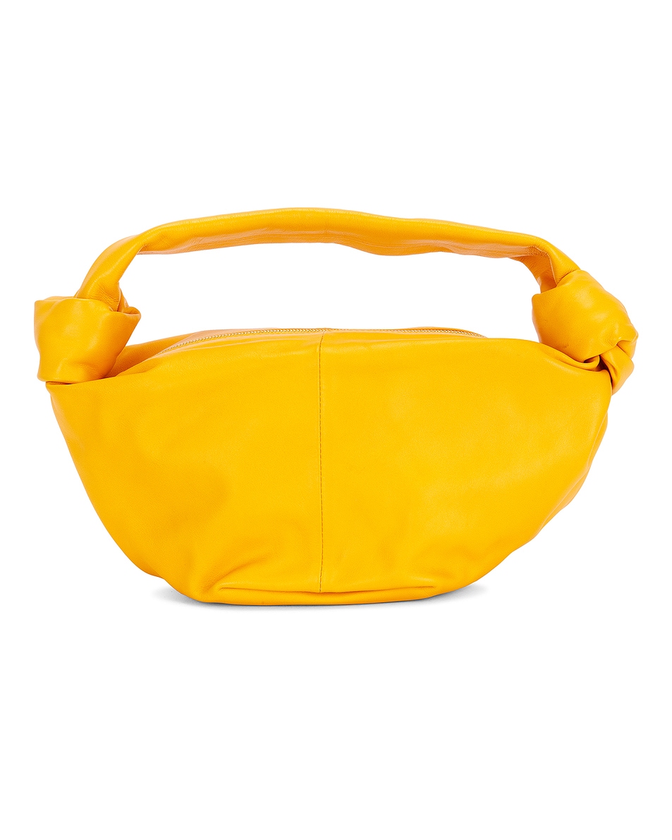 Image 1 of FWRD Renew Bottega Veneta Double Knot Bag in Tangerine & Gold