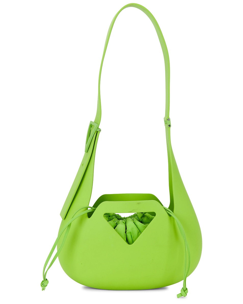 Image 1 of FWRD Renew Bottega Veneta Small Moulded Shoulder Bag in Acid Green