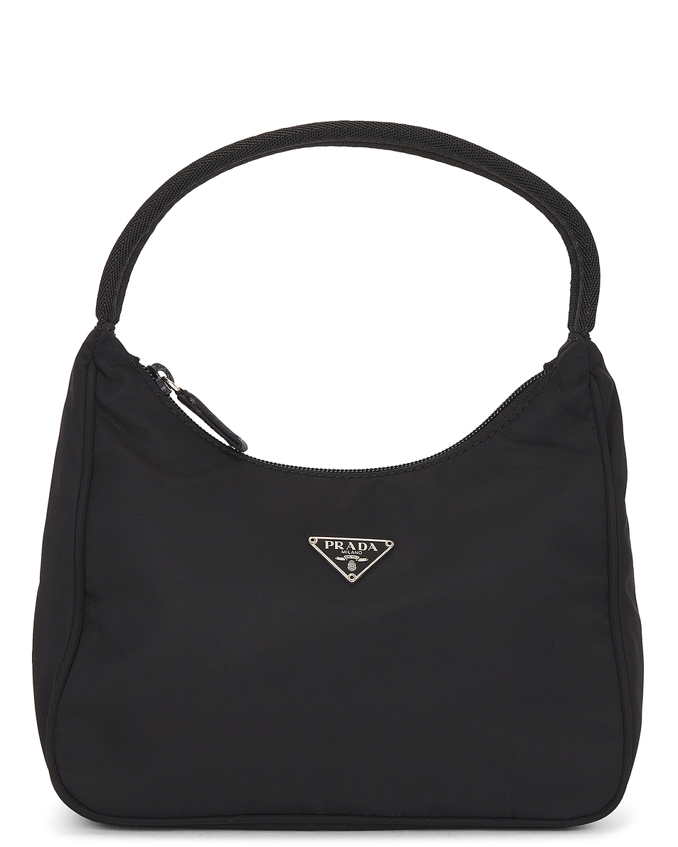 Image 1 of FWRD Renew Prada Tessuto Sport Hobo Bag in Black