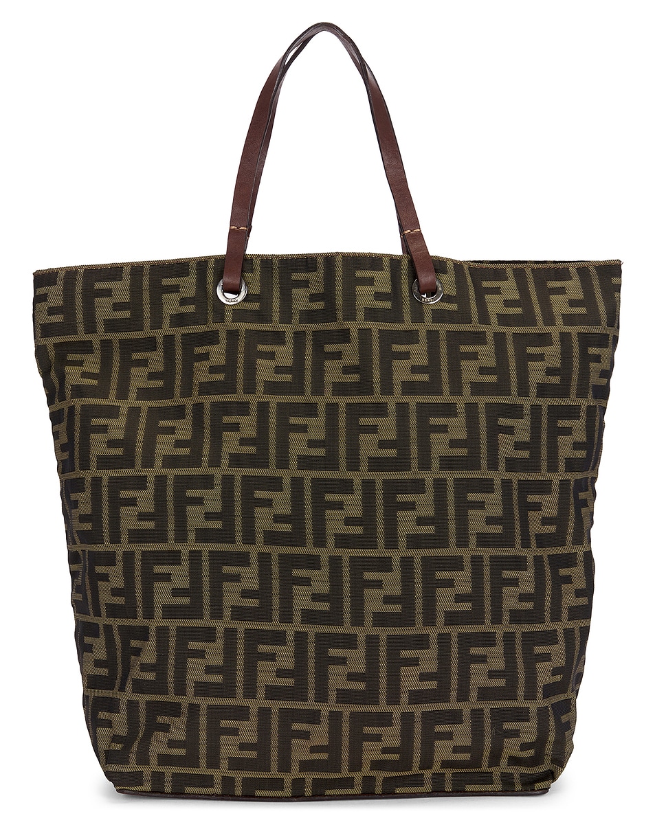 Image 1 of FWRD Renew Fendi Zucca Tote Bag in Brown