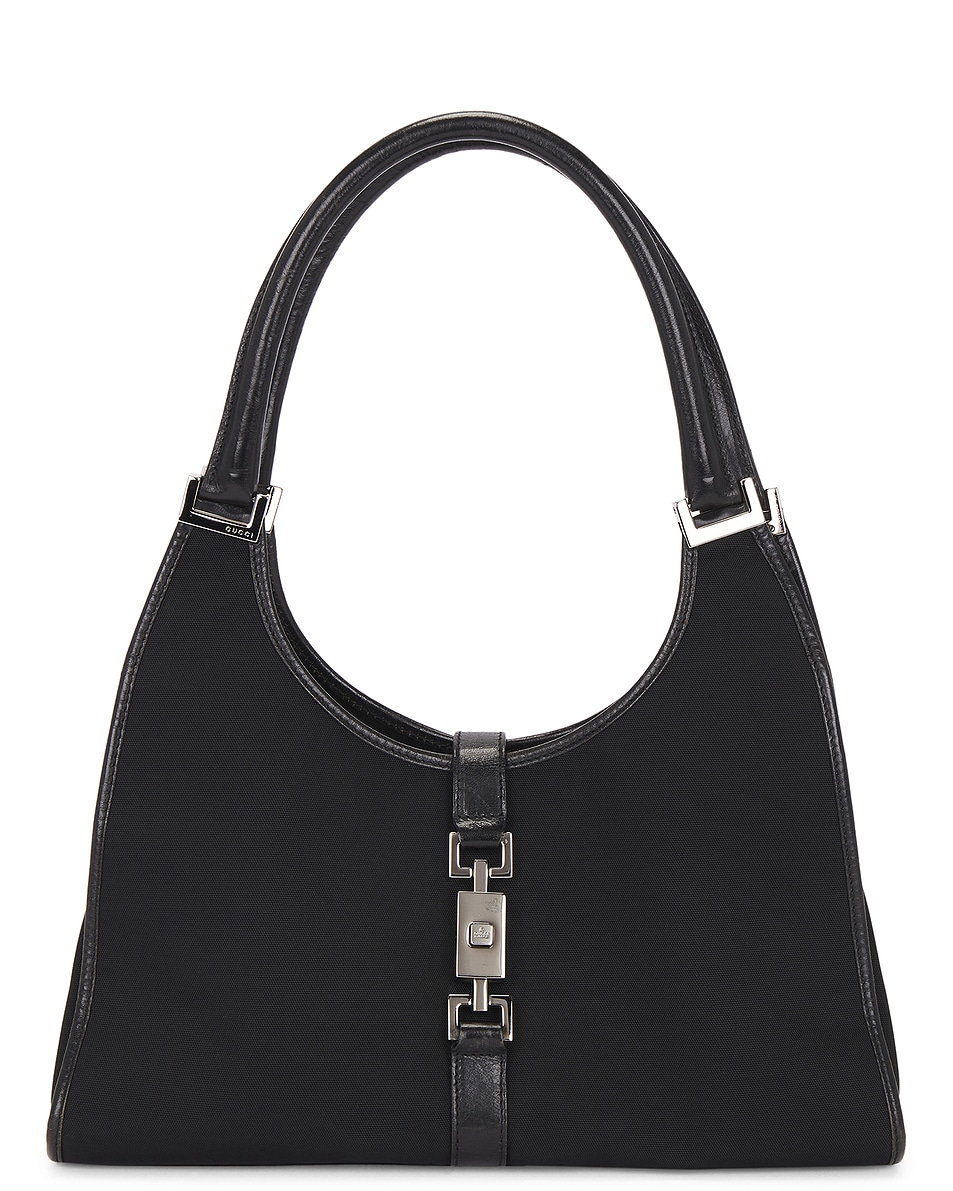 Image 1 of FWRD Renew Gucci Bardot Shoulder Bag in Black