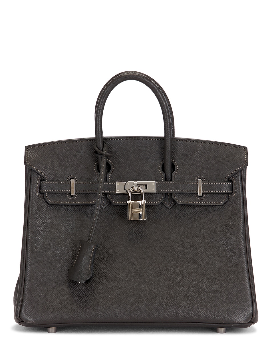 Image 1 of FWRD Renew Hermes Epsom Birkin 25 Handbag in Etain