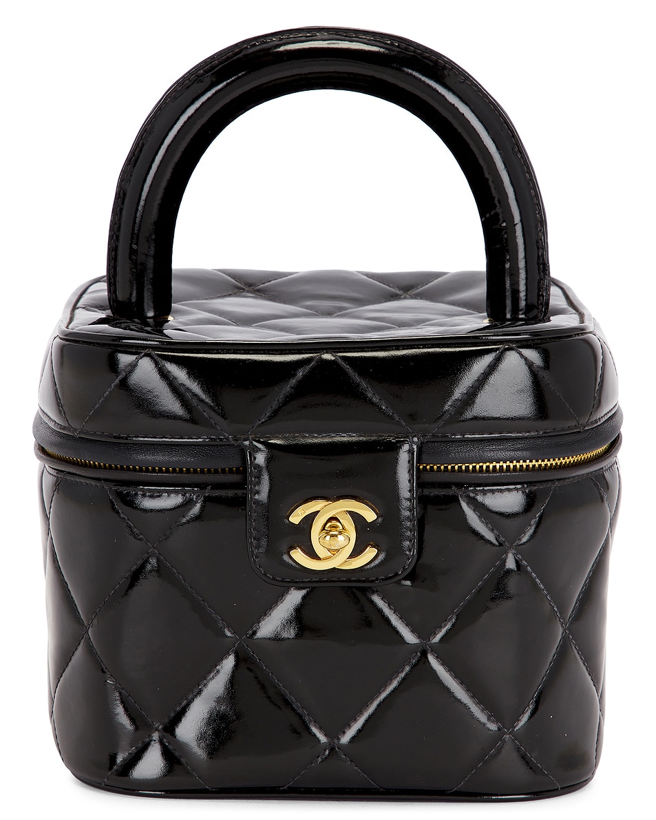 Image 1 of FWRD Renew Chanel Vintage Vanity Case in Black