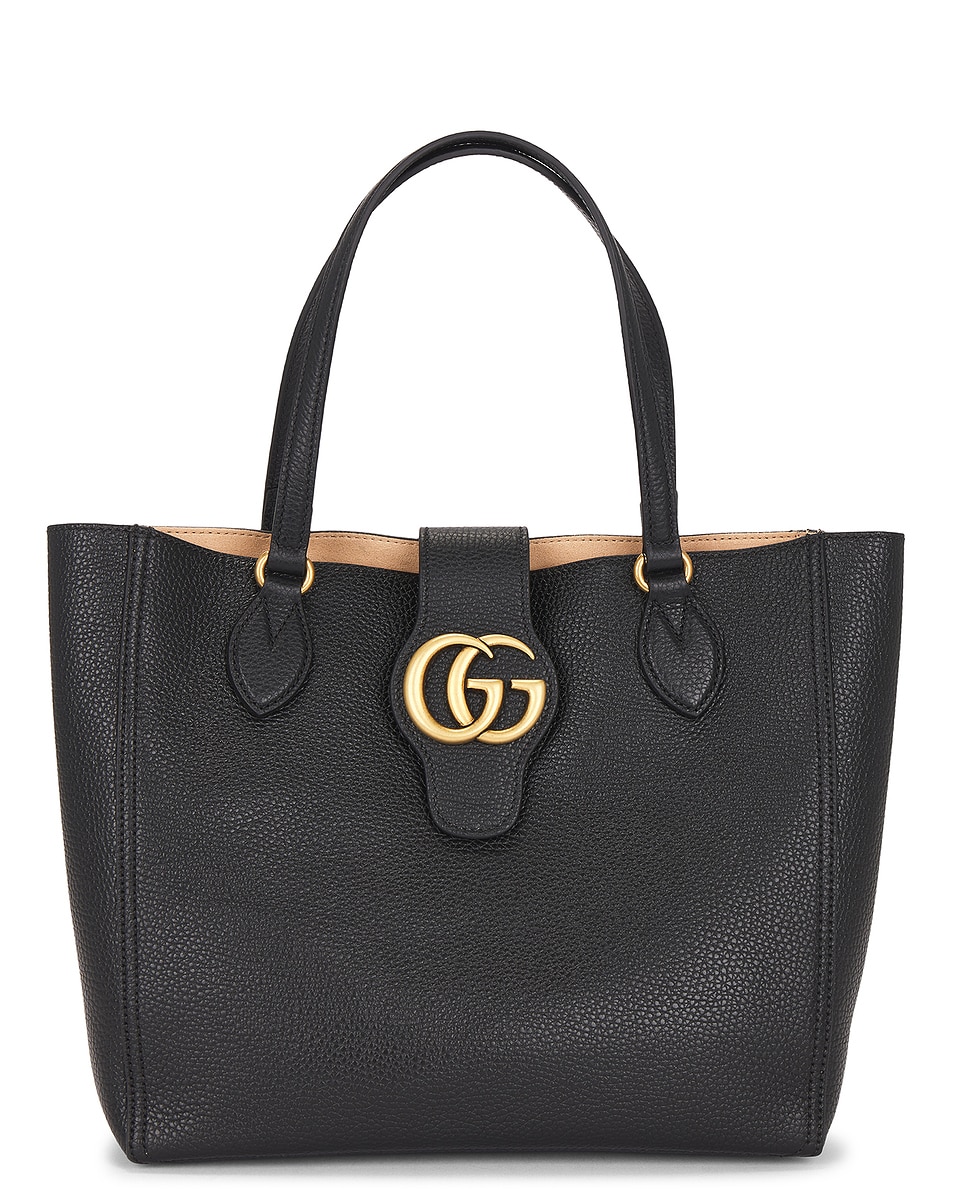 Image 1 of FWRD Renew Gucci Dahlia Tote Bag in Black