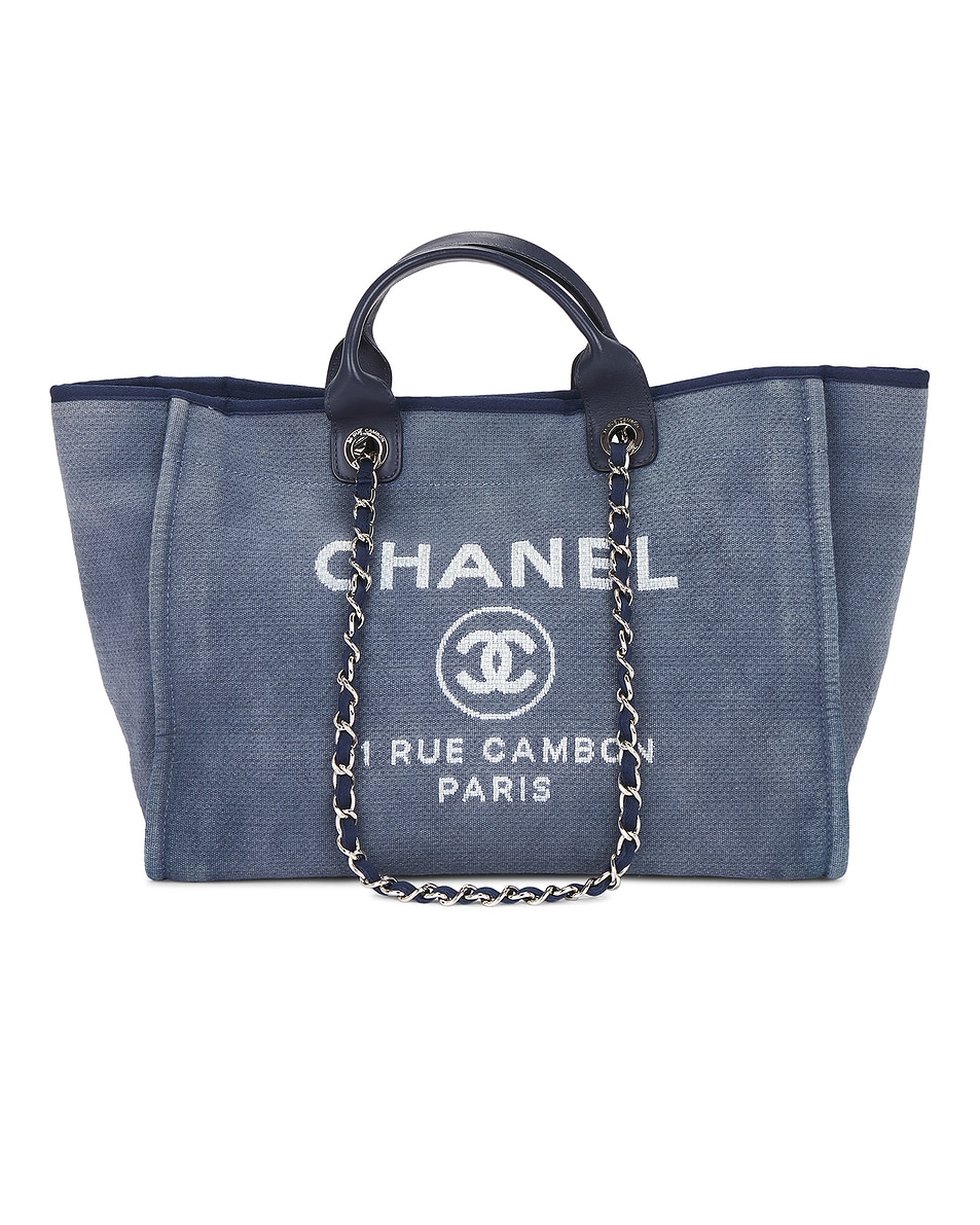 Image 1 of FWRD Renew Chanel Deauville GM Tote Bag in Blue