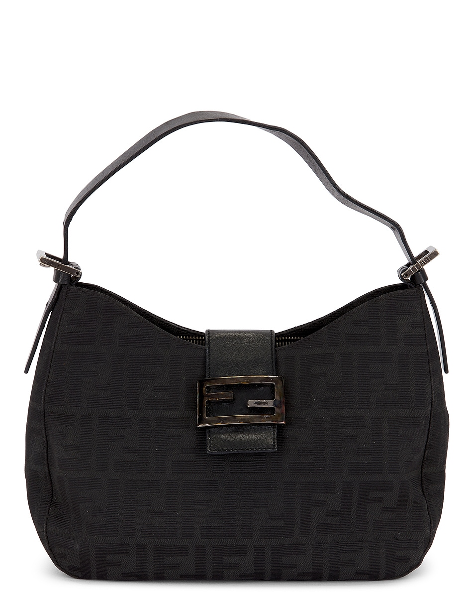 Image 1 of FWRD Renew Fendi Zucca Shoulder Bag in Black