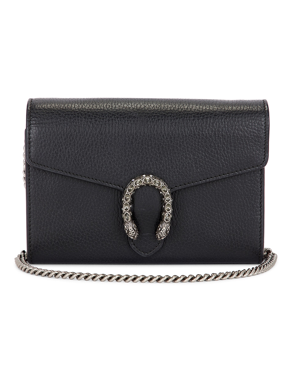 Image 1 of FWRD Renew Gucci Dionysus Wallet On Chain in Black