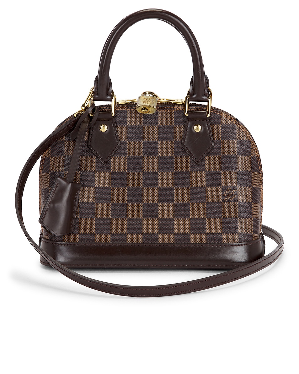 Image 1 of FWRD Renew Louis Vuitton Damier Ebene Alma BB Handbag in Brown