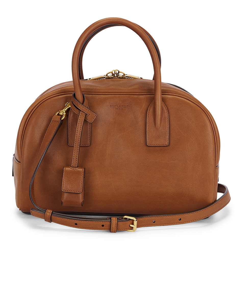 Image 1 of FWRD Renew Saint Laurent Small Boston Bag in Toasted Brown