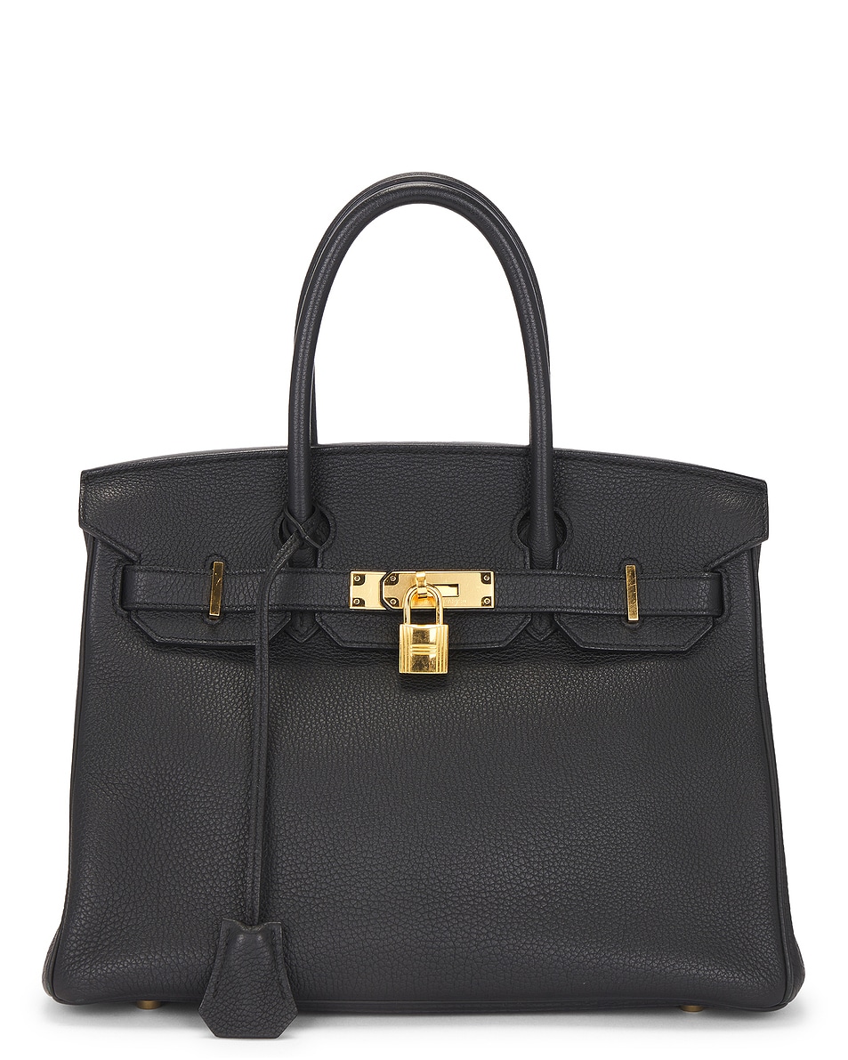 Image 1 of FWRD Renew Hermes Togo Birkin 30 Retourne Handbag in Noir