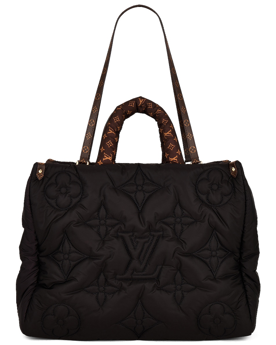 Image 1 of FWRD Renew Louis Vuitton Nylon Pillow OnTheGo GM Bag in Black