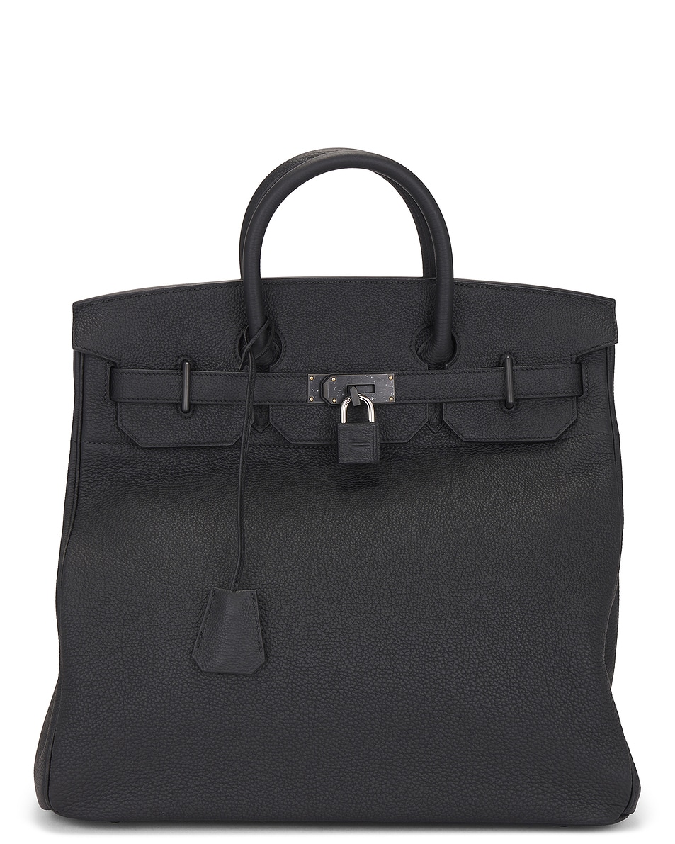 Image 1 of FWRD Renew Hermes Togo Haut A Courroies Birkin 40 Handbag in Noir