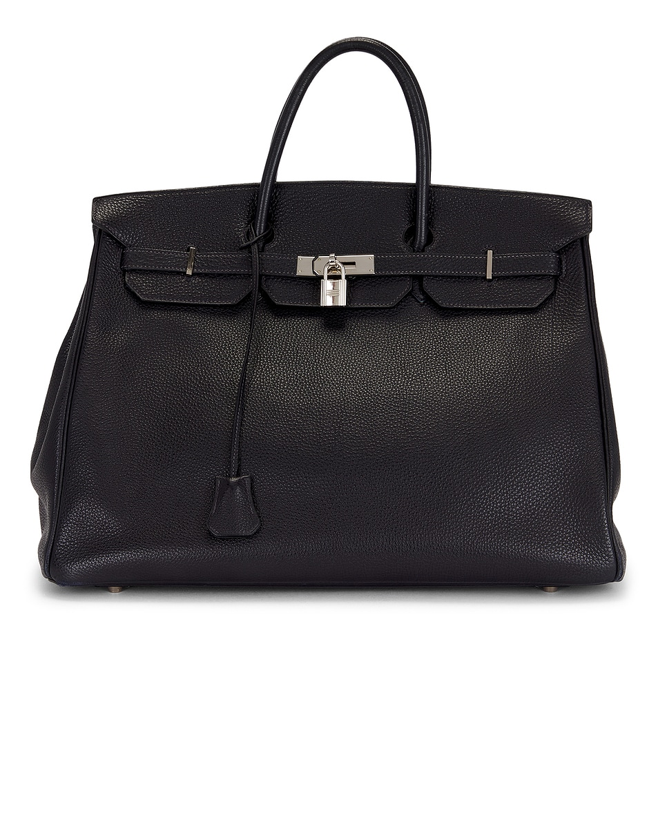 Image 1 of FWRD Renew Hermes Togo Birkin 40 Retourne Handbag in Blue Indigo