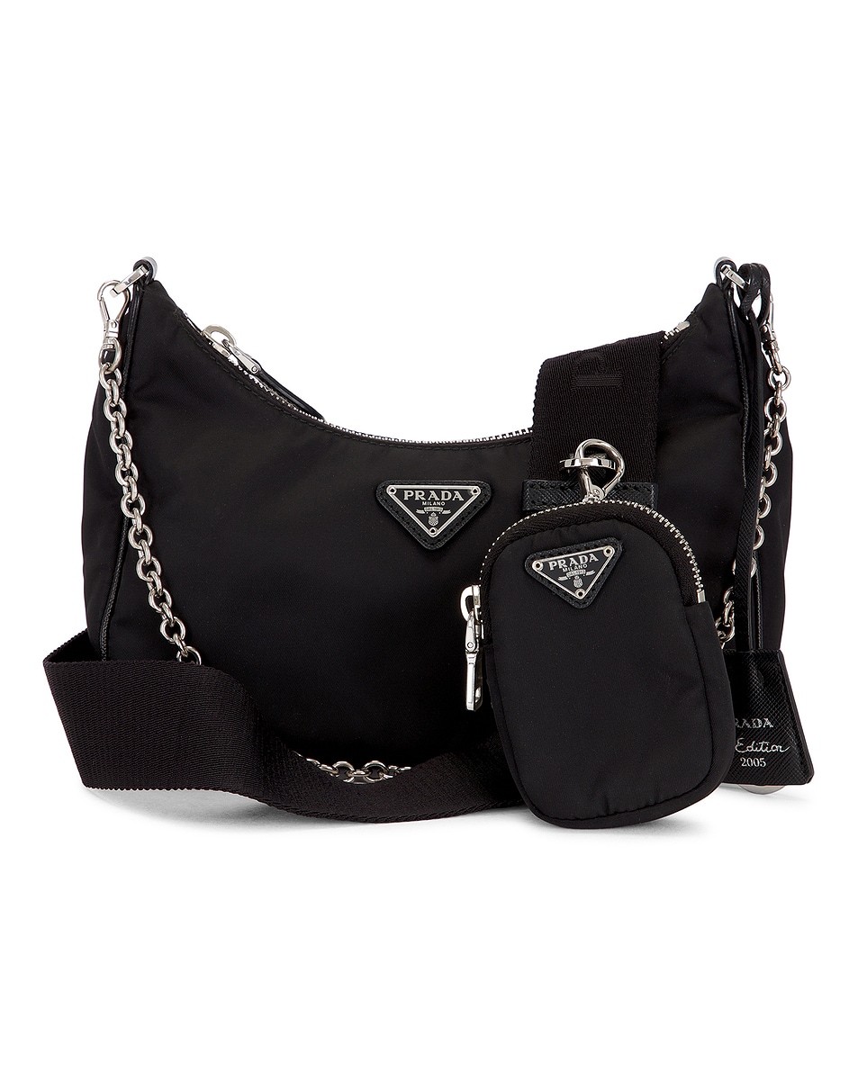 Image 1 of FWRD Renew Prada Re-Nylon Re-Edition 2005 Shoulder Bag in Black