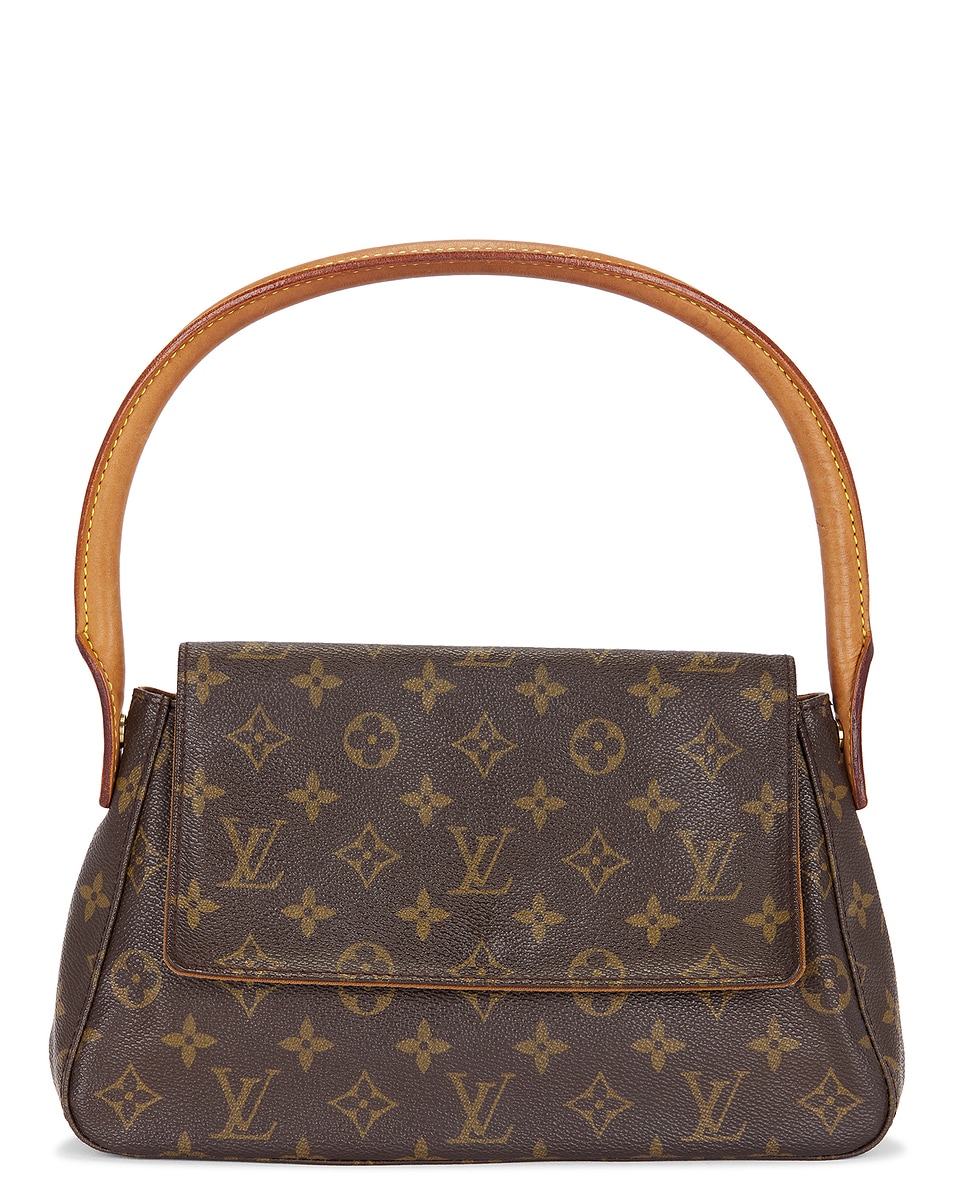 Image 1 of FWRD Renew Louis Vuitton Monogram Mini Looping Shoulder Bag in Brown