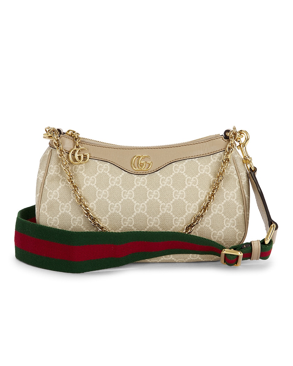 Image 1 of FWRD Renew Gucci Ophidia Shoulder Bag in Beige