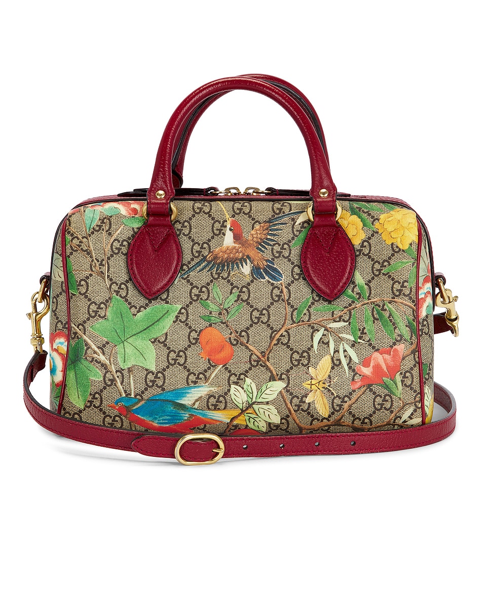 Image 1 of FWRD Renew Gucci GG Supreme Tian Boston Bag in Beige