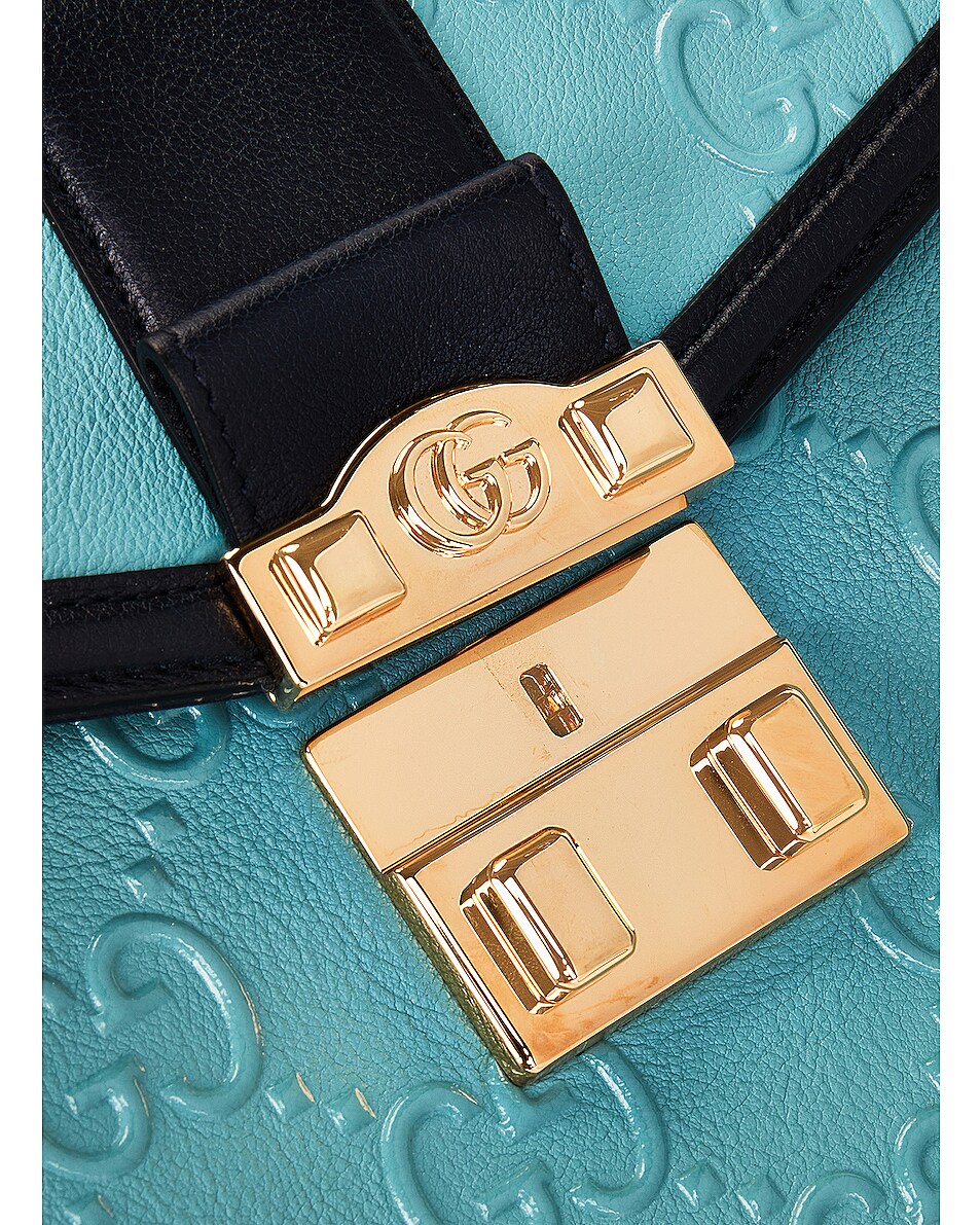Image 8 of FWRD Renew Gucci Padlock Handbag in Blue