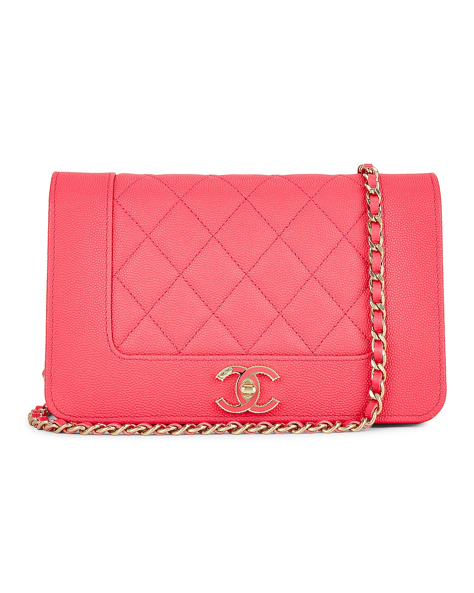 Image 1 of FWRD Renew Chanel 2020 Mademoiselle Vintage Wallet on Chain Shoulder Bag in Pink