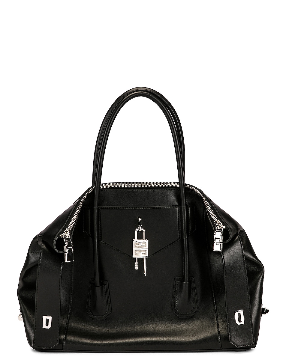 Image 1 of FWRD Renew Givenchy Medium Antigona Lock Soft Bag in Black