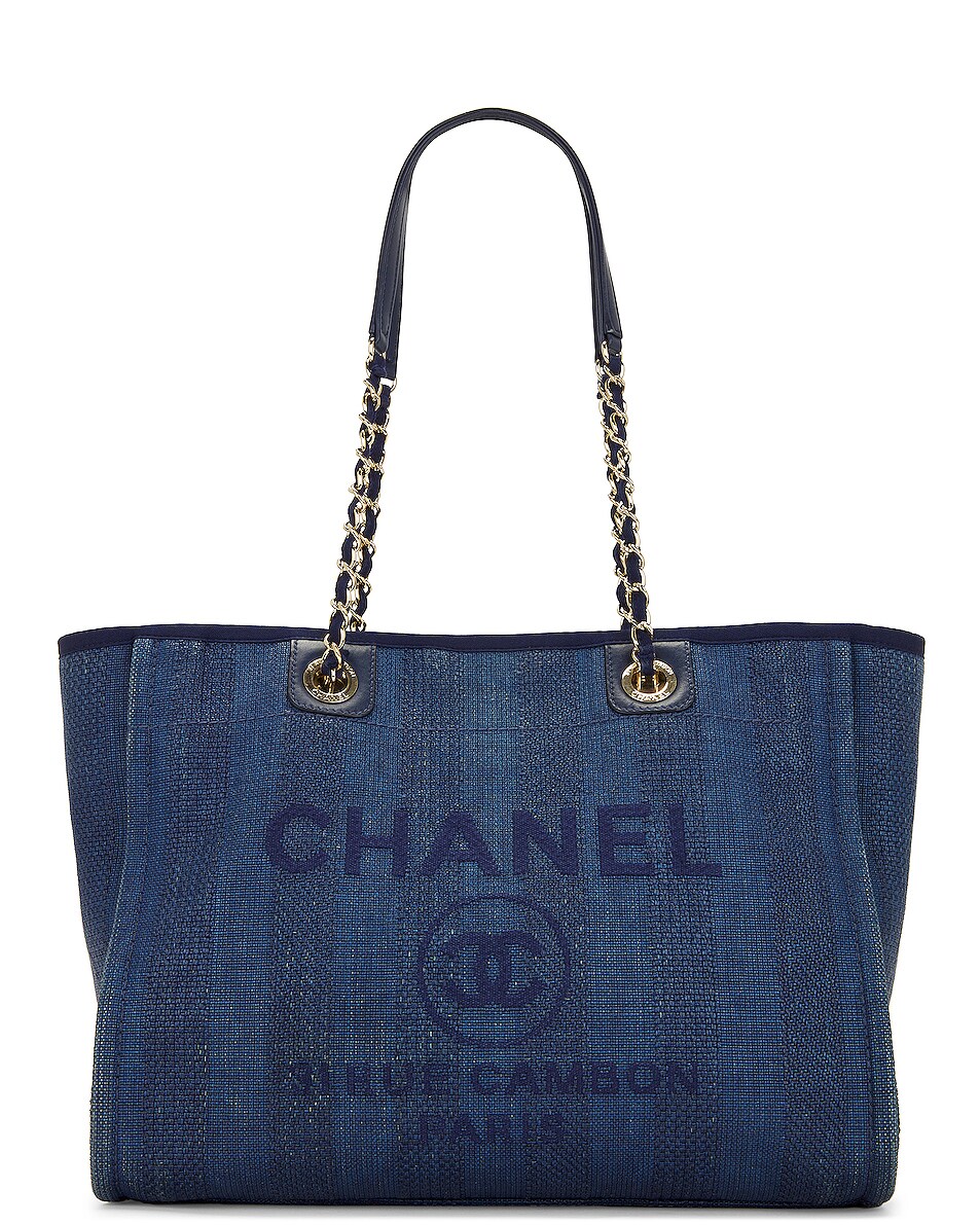 Image 1 of FWRD Renew Chanel Deauville Tote Bag in Blue