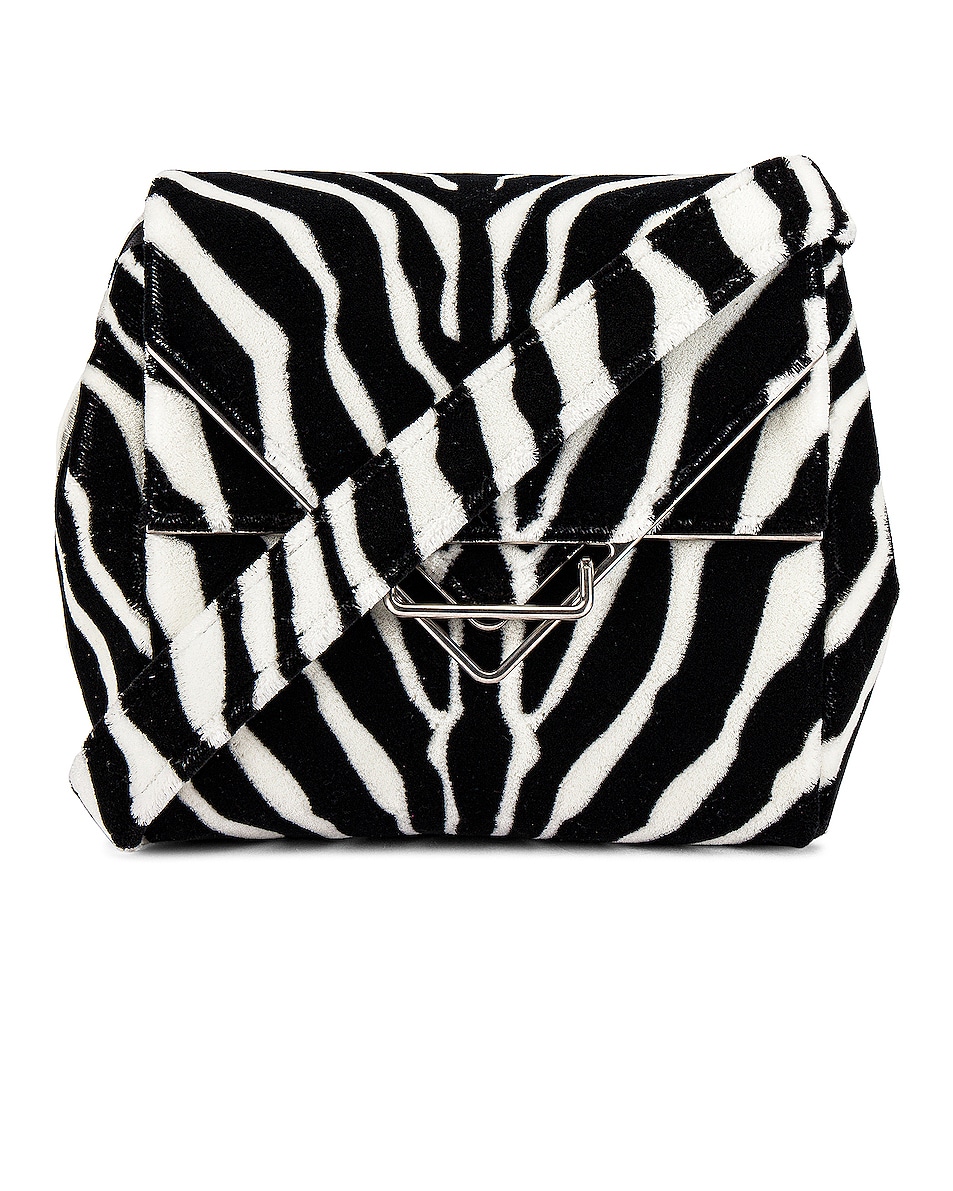 Image 1 of FWRD Renew Bottega Veneta Tufting Triangle Flap Bag in Black & White