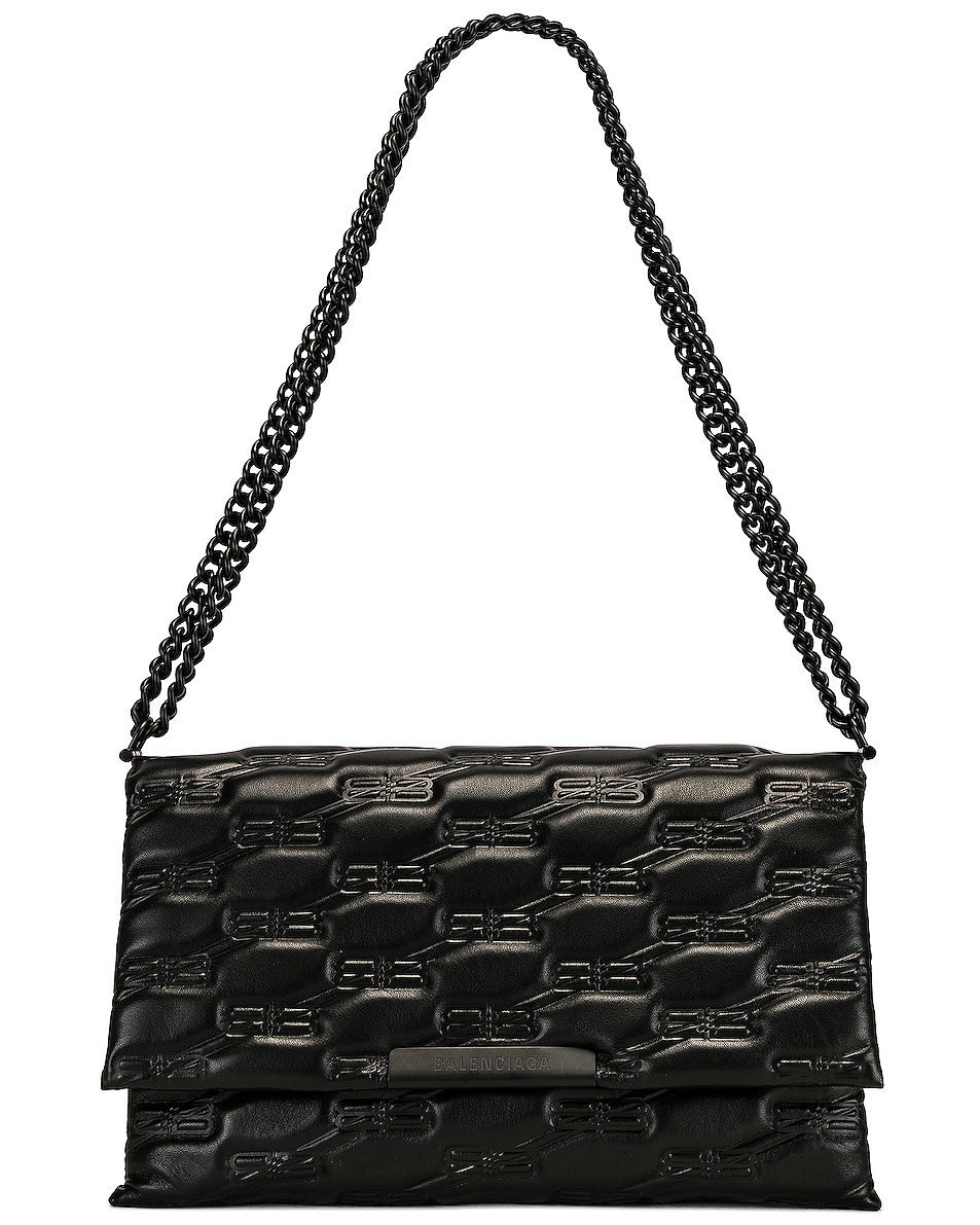 Image 1 of FWRD Renew Balenciaga Large Triplet Bag in Black
